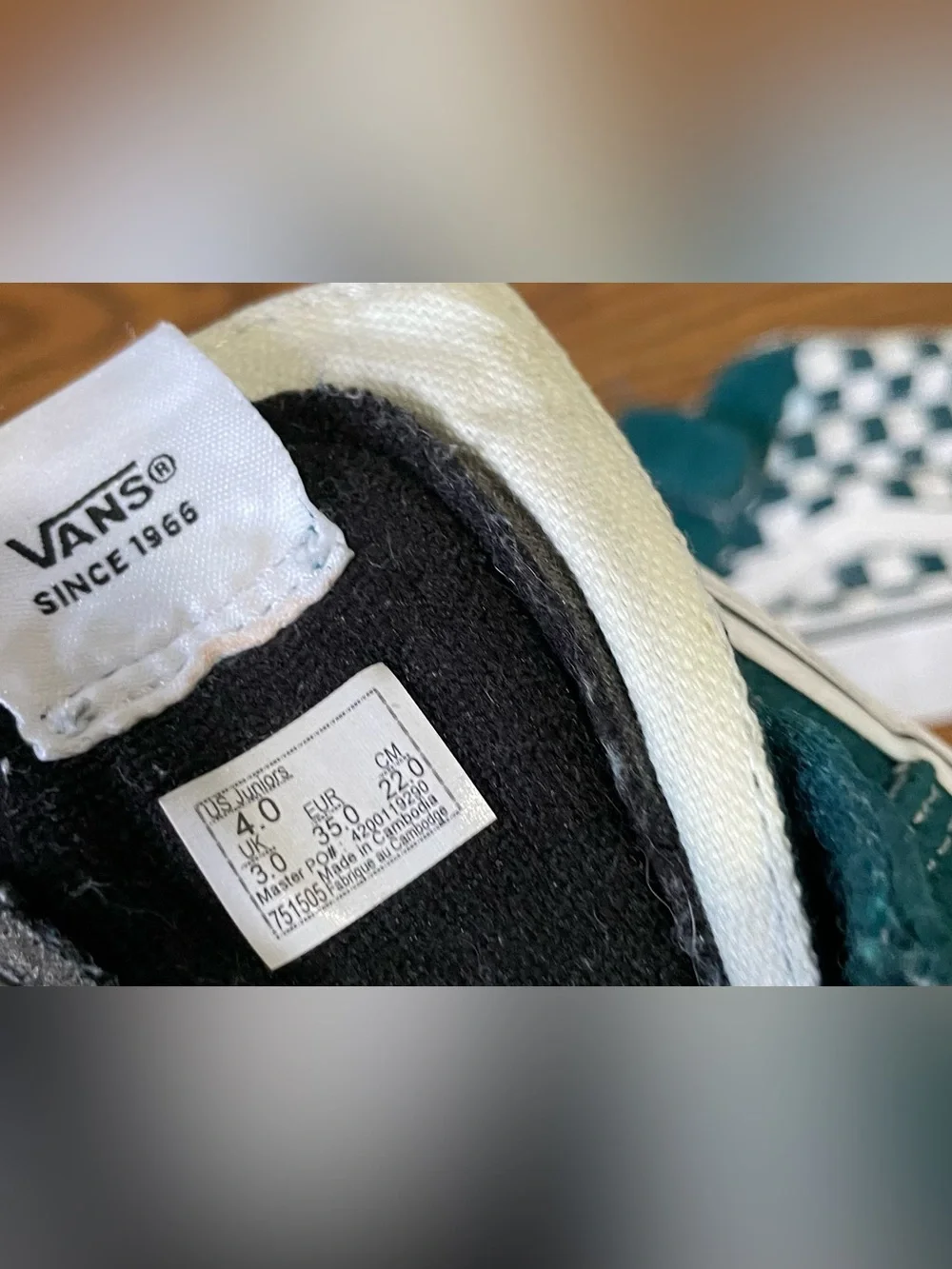 Vans Teal Suede Velcro High-Top Sneakers